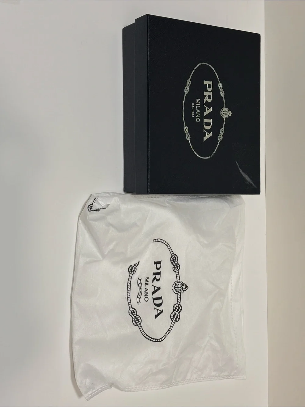 Prada Black Nylon Re-Edition Chain Shoulder Bag with Accessories